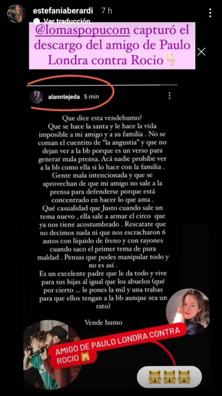 Fuertísimo mensaje de un amigo de Paulo Londra contra la ex del cantante, Rocío Moreno: "Vende humo, se hace la santa"