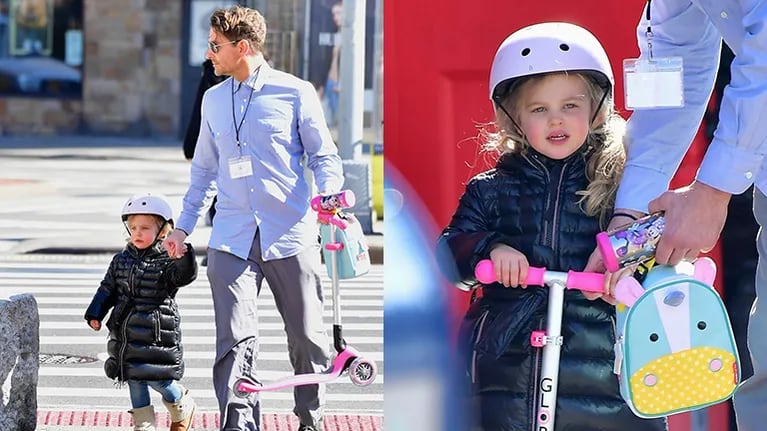 Las tiernas fotos de Bradley Cooper enseñándole a su hija a andar en monopatín