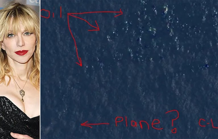 Courtney Love publicó en Twitter su teoría del avión desaparecido. (Foto: Web/ @Courtney)