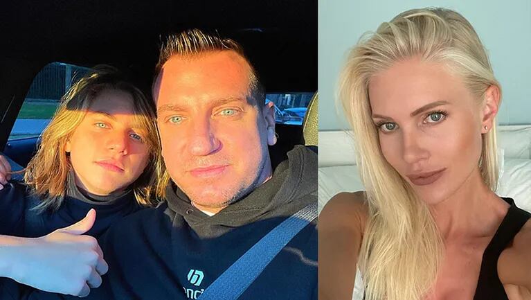 Maxi López posteó una foto con su hijo Valentino y su novia se sorprendió por el parecido.