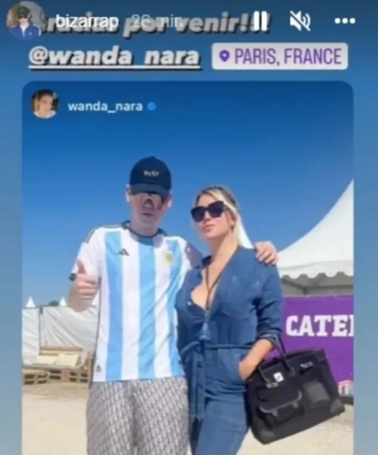 Wanda y Zaira Nara le hicieron el aguante a Bizarrap en el Lollapalooza París