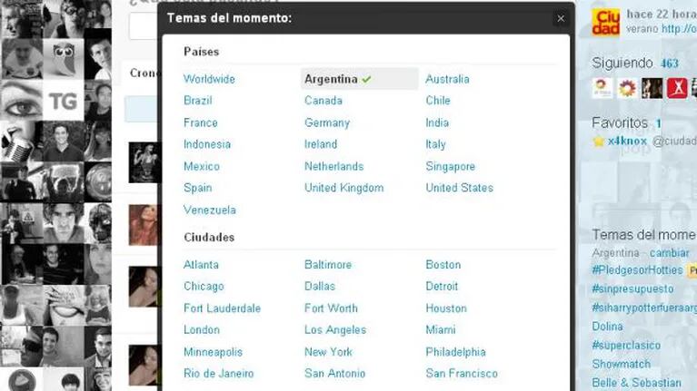 Twitter lanzó los "trending topics" de Argentina
