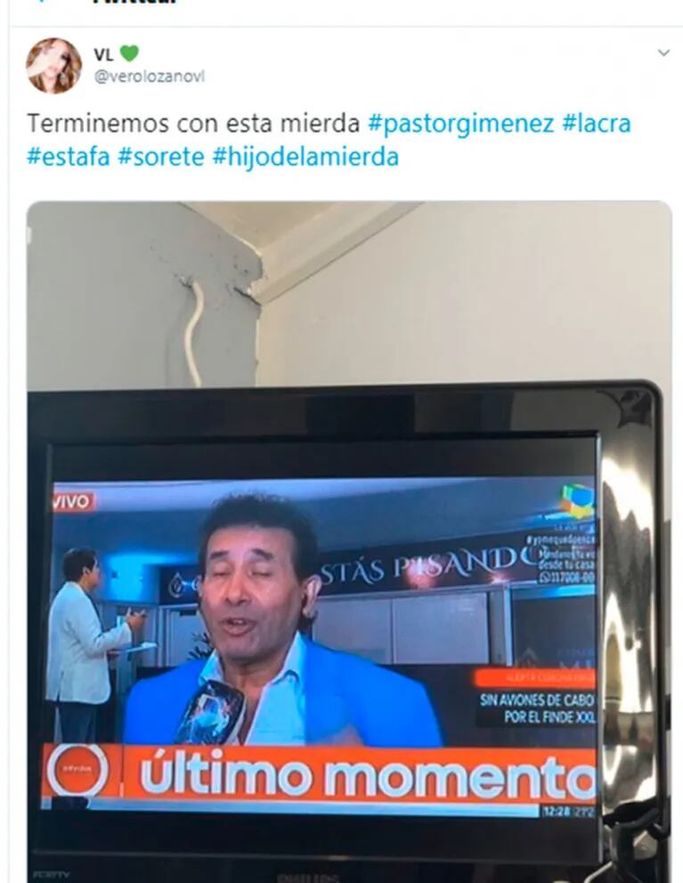 Vero Lozano, sin filtros contra el Pastor Giménez por especular con el coronavirus: "Terminemos con esta m..."