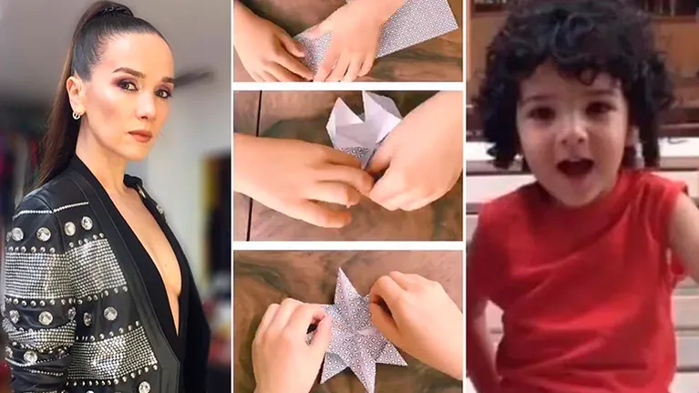 Natalia Oreiro compartió un video de su hijo, Atahualpa, haciendo origamis, uno de sus pasatiempos favoritos