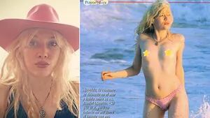 El topless de Militta Bora en Punta del Este (Foto: Instagram y revista Pronto)