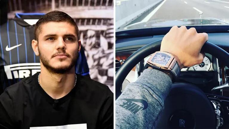 Mauro Icardi lució su reloj de lujo. Foto: Instagram
