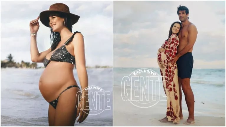 Las fotos de Luli Fernández, embarazada de 30 semanas, en la Riviera Maya: No tengo náuseas, sueño ni acidez