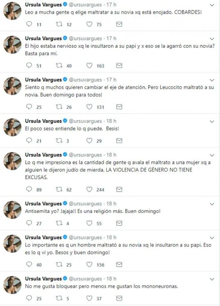 Ursula Vargues, polémicos tweets sobre la comunidad judía: repudio en las redes sociales y su descargo en TV