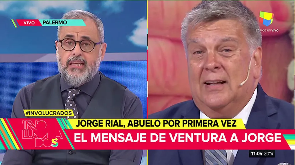 El emotivo mensaje mirando a cámara de Luis Ventura para Jorge Rial: “¡Gallego, sos abuelo!”