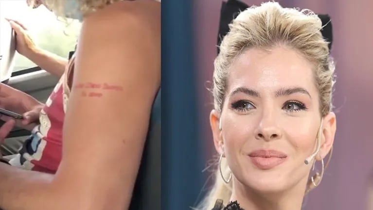 La reacción de China Suárez al ver el increíble tattoo dedicado a ella que se hizo un hombre.