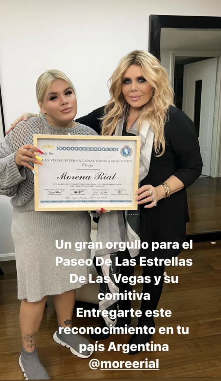 More Rial recibió una distinción internacional: "Un gran orgullo para el Paseo de las Estrellas de Las Vegas"