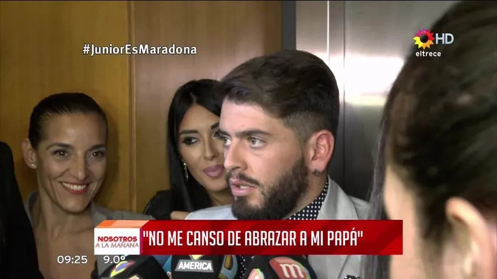 Diego Junior contó cómo se gestó su encuentro con Maradona