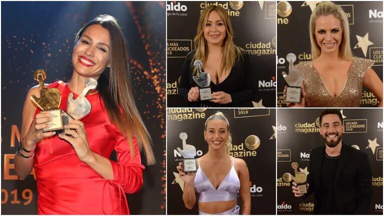 Los ganadores de Los Más Clickeados 2019: Pampita se llevó el Oro. Foto: Movilpress