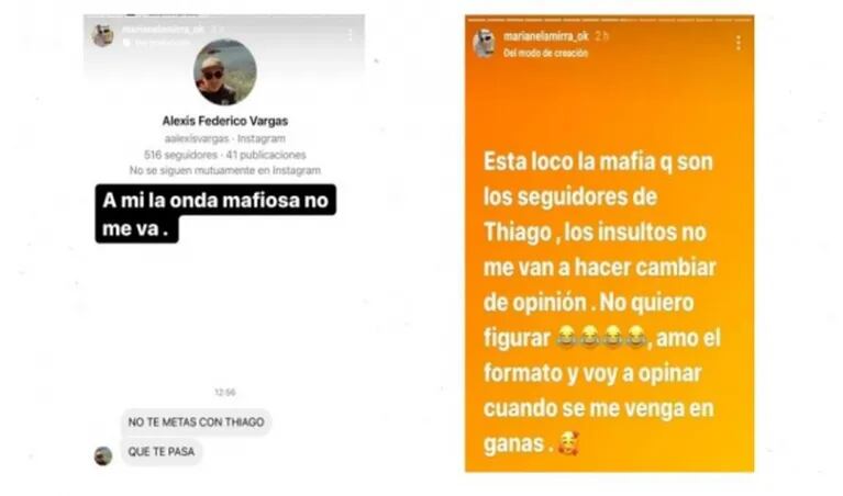 Marianela Mirra trató de mafiosos a los defensores de Thiago de Gran Hermano