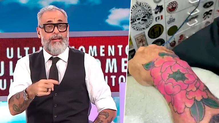 Jorge Rial se tatuó una enorme y colorida flor en su antebrazo: Así quedó mi nuevo tattoo