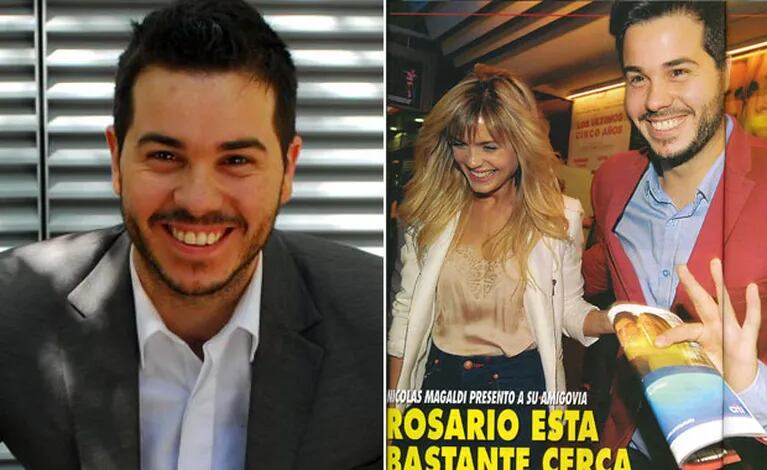 Nicolás Magaldi con Rosario, su amigovia (Foto: Web y Pronto)