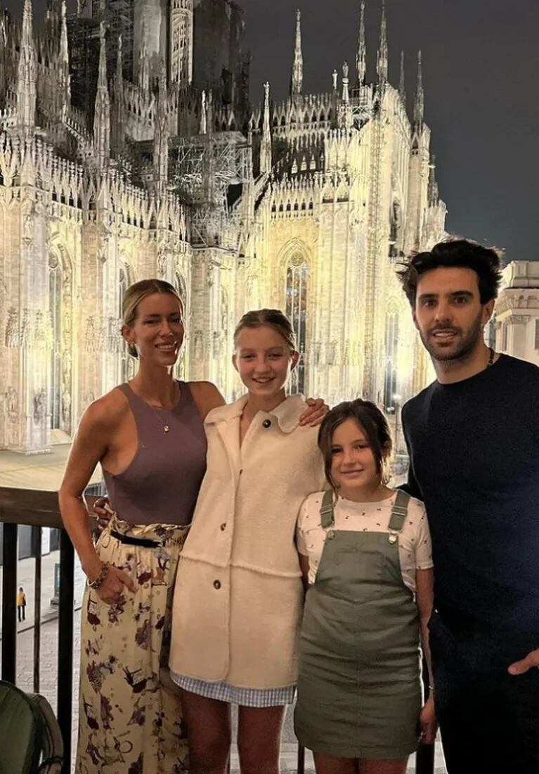 Nicole Neumann celebró su primer aniversario con Manu Urcera en Europa con dos de sus hijas: "Sos nuestro ángel guardián" 