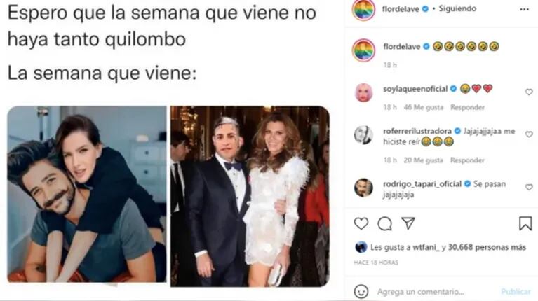 Flor de la Ve lanzó un tremendo meme dedicado a China Suárez en plena polémica con Wanda Nara y Mauro Icardi