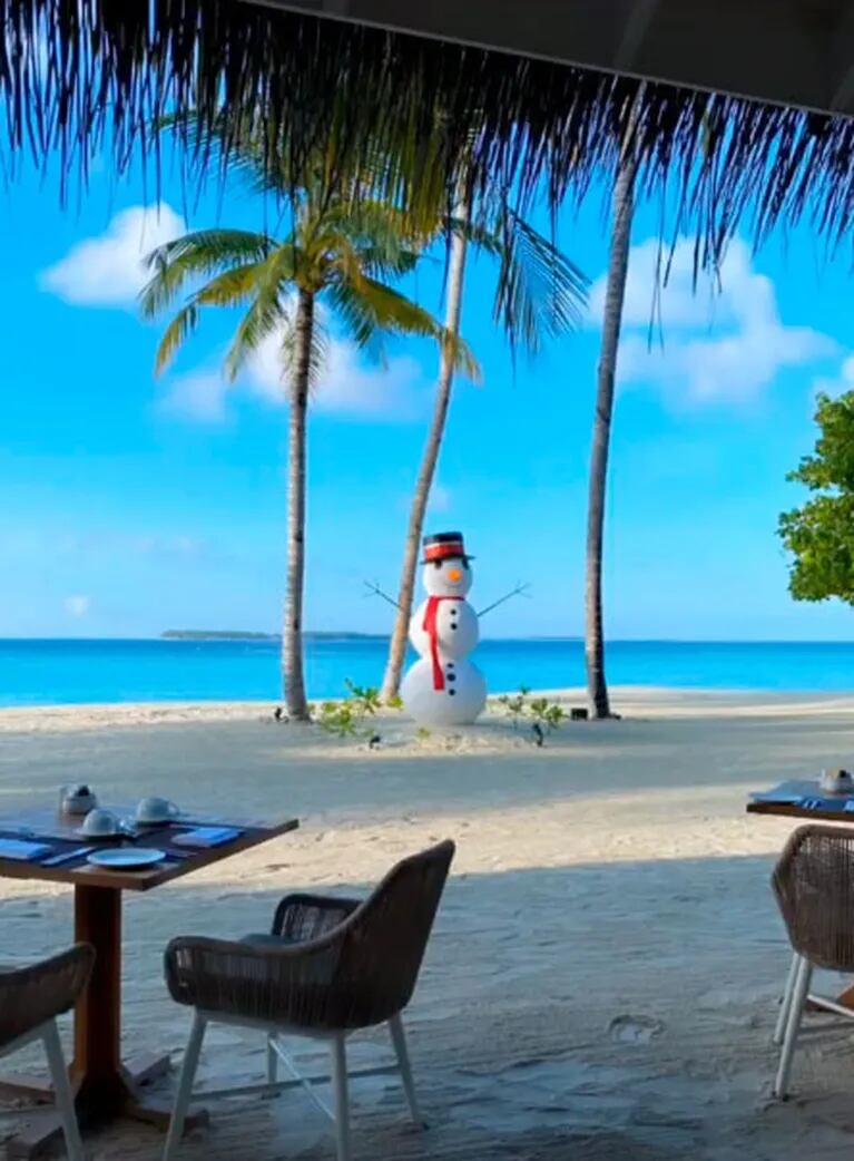 La paradisíaca y lujosa Navidad de Wanda Nara y Mauro Icardi en Maldivas: "Les deseamos amor a todos"