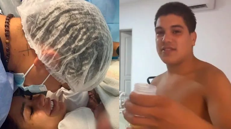 Thiago Medina probó la leche materna de Daniela Celis: el video del desopilante momento