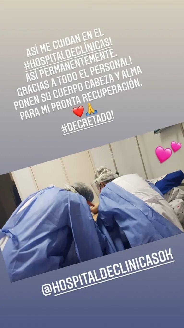 Lio Pecoraro mostró una fuerte foto de su tratamiento contra la leucemia en el Hospital de Clínicas