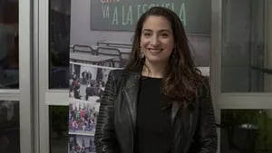 Muriel Santa Ana en la presentación del documental El cine argentino va a la escuela