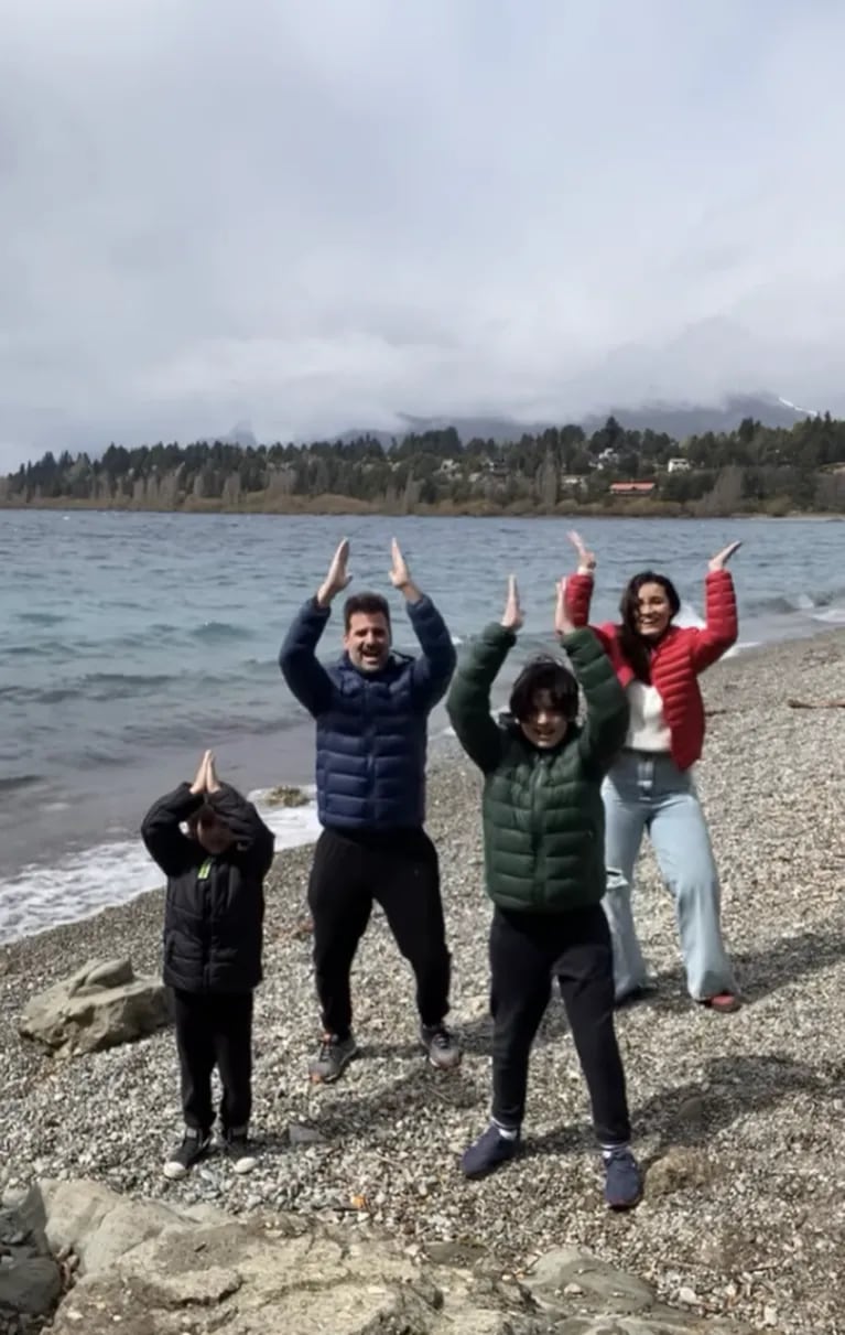 Las vacaciones de José María Listorti y su familia en Bariloche: "Qué bien la estamos pasando"