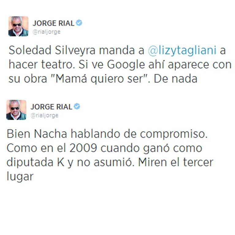 Jorge Rial VS. Nacha Guevara y Soledad Silveyra (Foto: Twitter)