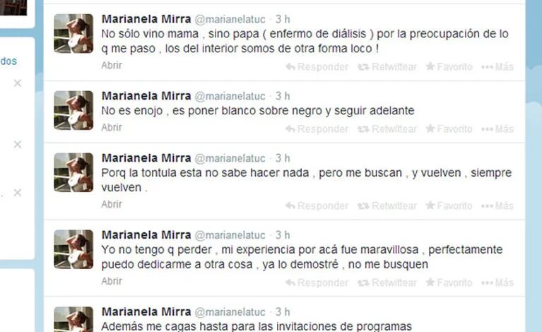 Marianela Mirra volvió a apuntar contra Rial (Foto: Captura). 