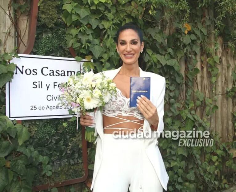 La intimidad del casamiento de Silvina Escudero: su flamante esposo Federico no quiso posar para las fotos