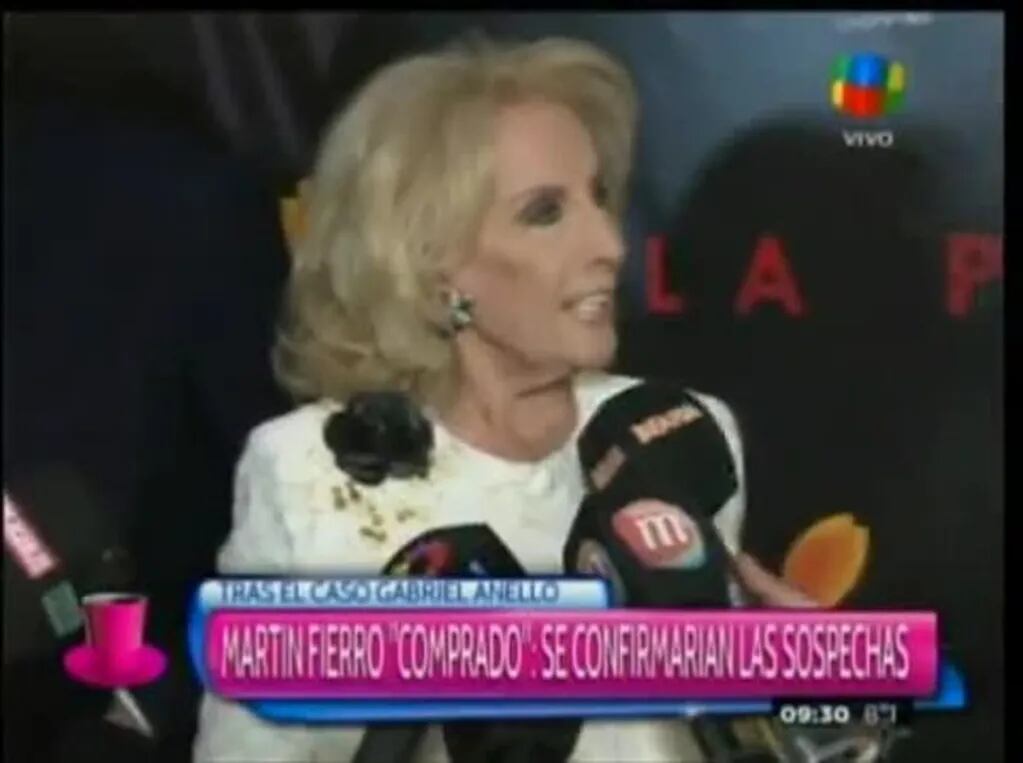 Mirtha Legrand cuestionó la premiación: "Susana merecía ganar el Martín Fierro, Mariana Fabbiani lo ganó hace poco"