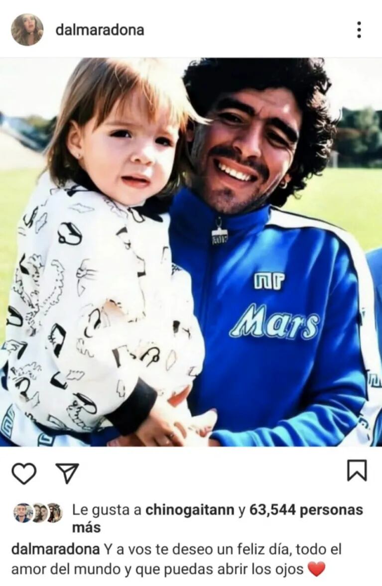 El fuerte mensaje público de Dalma a Diego Maradona el último Día del Padre: "Deseo que puedas abrir los ojos"