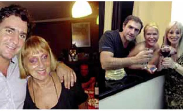 Recuerdos de Fabián Rodríguez con su mamá y Nazarena (Fotos: Revista Gente). 