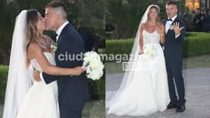 El beso de Sol Pérez y Guido Mazzoni tras casarse en una romántica ceremonia: “Nos lloramos todo”