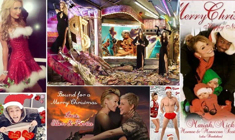 Las postales navideñas de los famosos de Hollywood. (Foto: Web)