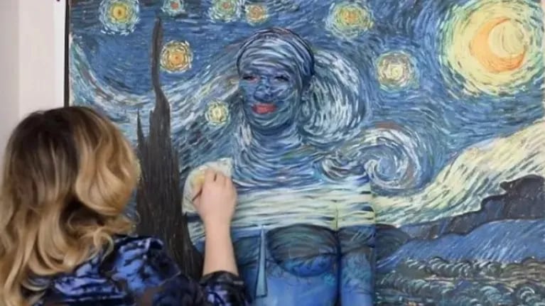 Esta talentosa artista fue capaz de replicar La noche estrellada