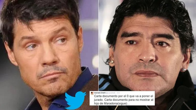 Los tweets de Tinelli tras recibir la carta documento de Maradona que impide nombrarlo en ShowMatch  (Foto: Web)
