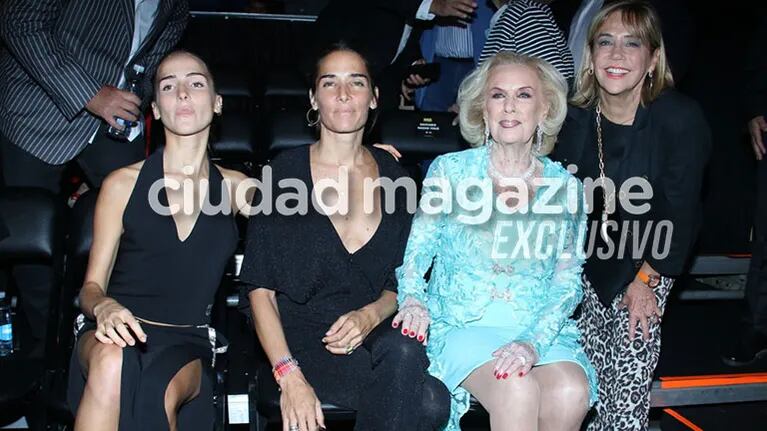 Mirtha Legrand, Marcela Tinayre y Juana Viale apoyaron a Nacho en la presentación de Ringo 