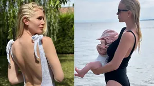 Daniela Christiansson se mostró en la playa con su hija mientras Maxi López sigue en Argentina