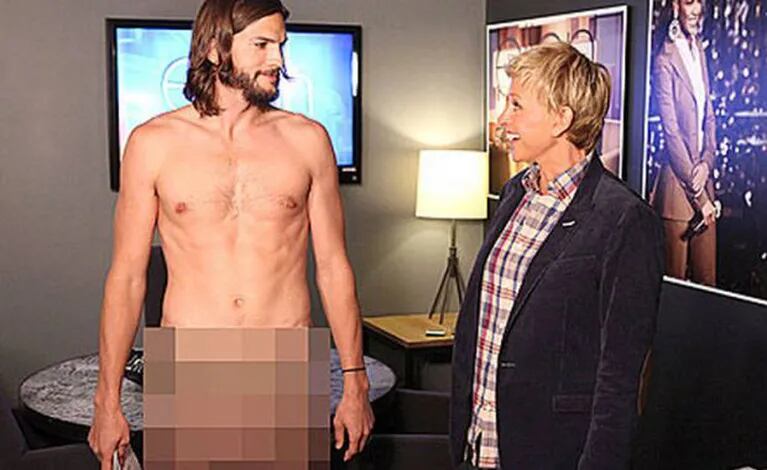 El desnudo de Ashton Kutcher en un programa de TV. (Foto: Web)