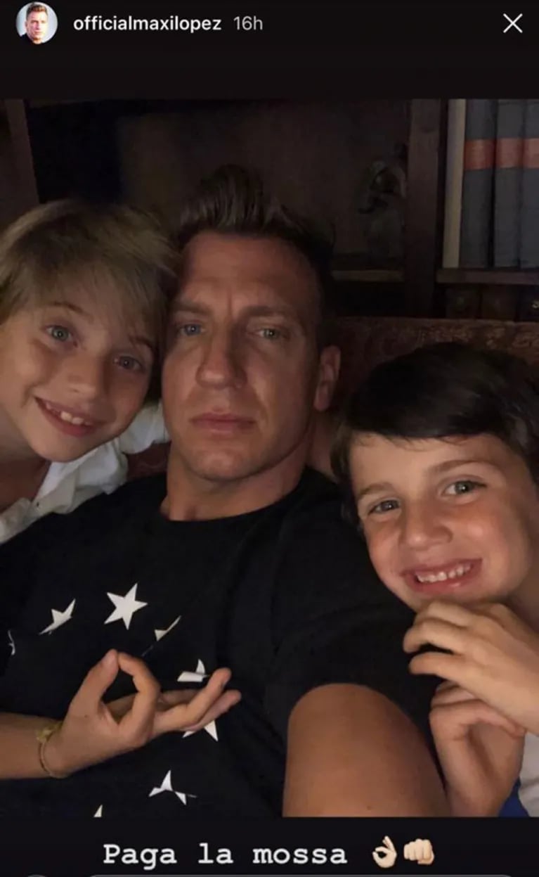 Maxi López se reencontró con sus hijos durante las vacaciones de Wanda Nara y Mauro Icardi en África