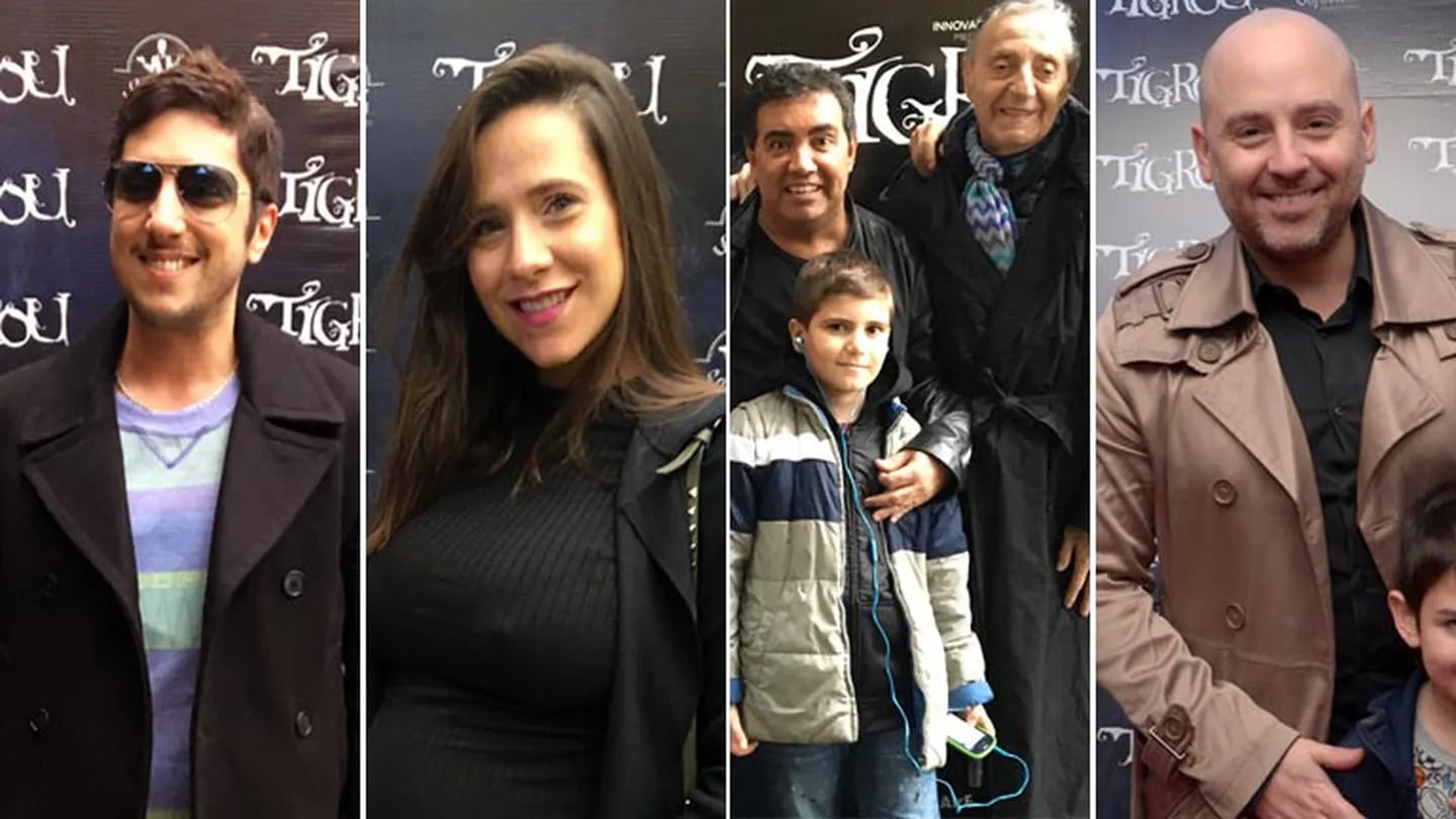 Jey Mammon, Julieta Camaño, Diego Pérez, Tristán y José María Muscari en el estreno de Tigrou. (Foto: Ale Benevento)
