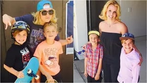 Britney Spears junto a sus skaters favoritos: sus hijos. Foto: Instagram