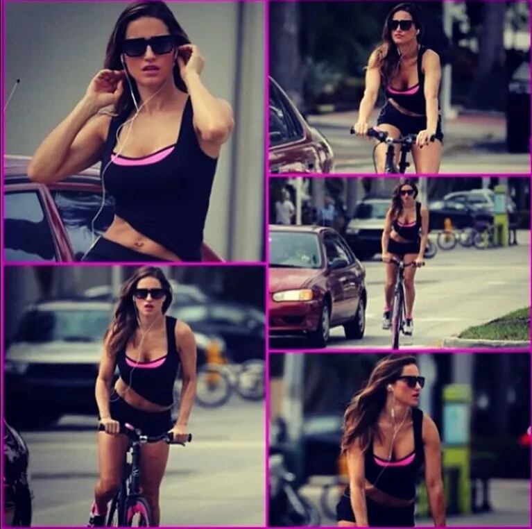 Lola Ponce y su sensual look deportivo: en bici por las calles de Miami (Foto: Instagram)
