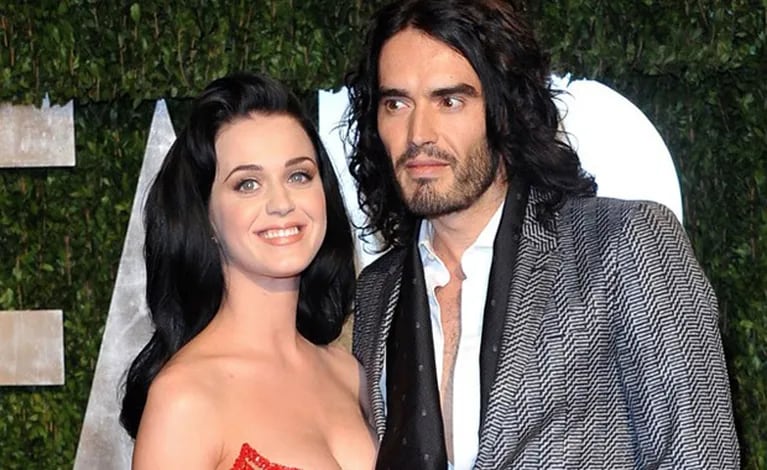 Katy Perry y Russel Brand, en tiempos mejores (Foto: Web). 