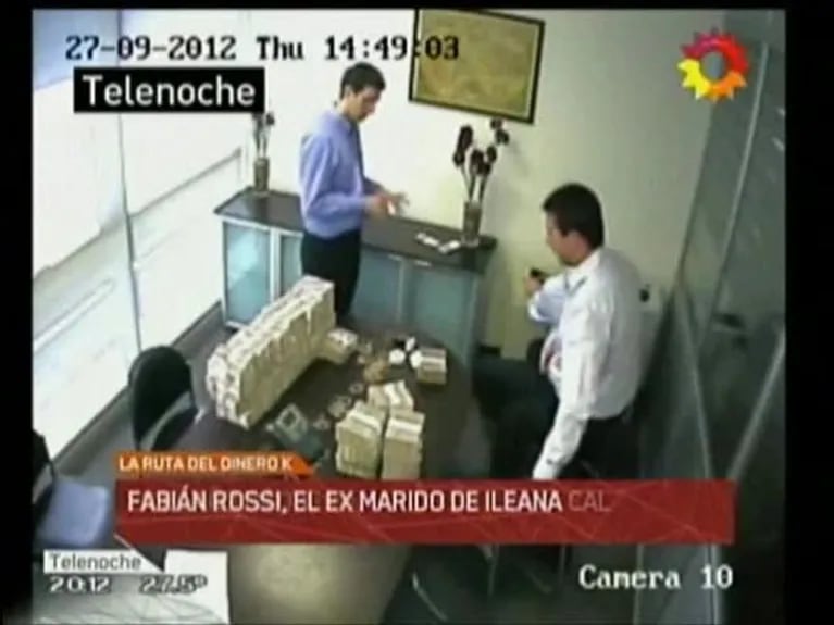El video de Fabián Rossi contando dólares de la ruta del dinero K