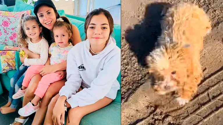 Romina Uhrig disfrutó de la playa con sus hijas y Caramelo, el perrito que adoptó en Gran Hermano 2022