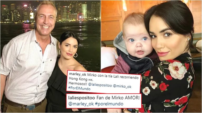 La tierna foto de Lali Espósito con el hijo de Marley en Hong Kong (Fotos: Instagram)