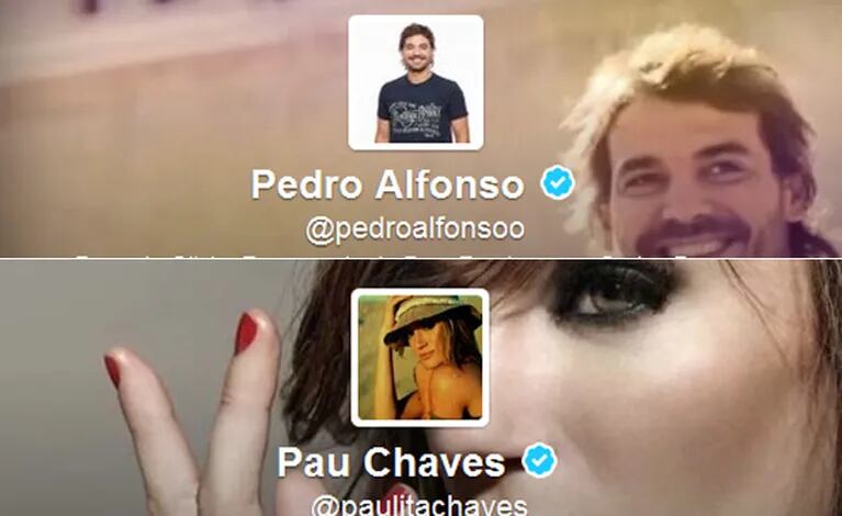 El divertido cruce tuitero de Paula Chaves y Pedro Alfonso. (Foto: Twitter)