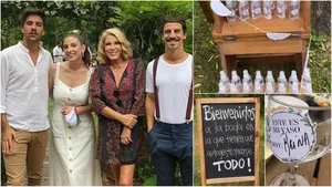 Juana Repetto y Sebastián Graviotto se casaron "bajo estricto protocolo": alcohol en gel en la entrada y copas con etiqueta